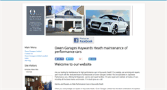 Desktop Screenshot of owengarages.co.uk
